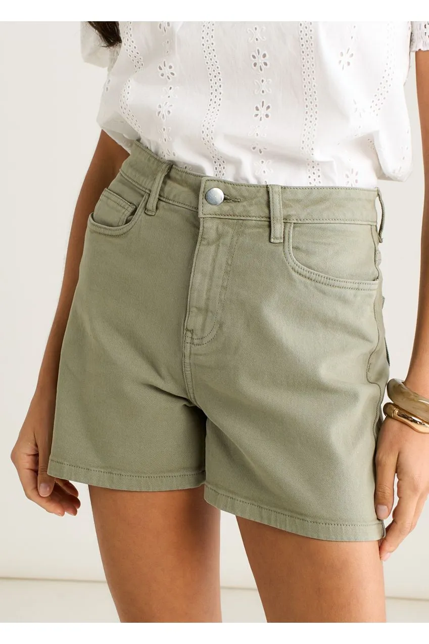 Gini London Khaki shorts denim cachi tasche classiche