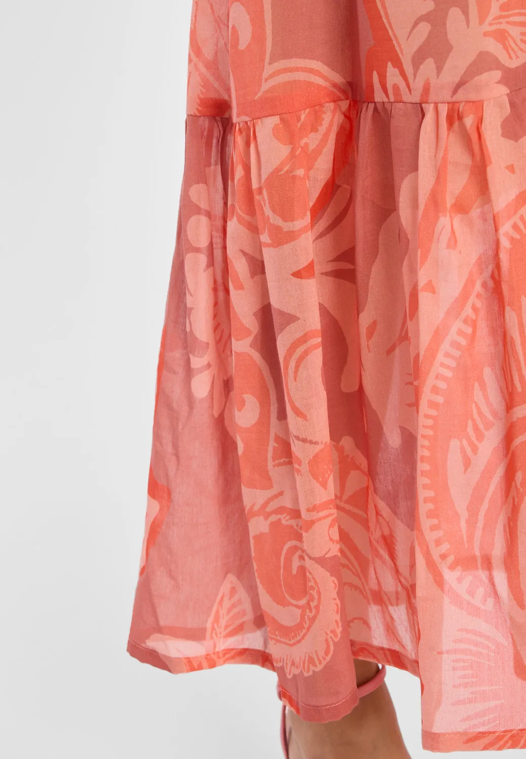 Ana Alcazar Deena abito boho maxi paisley arancione