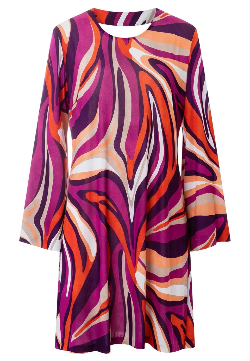 Ana Alcazar Prila abito tunica jersey fantasia fucsia