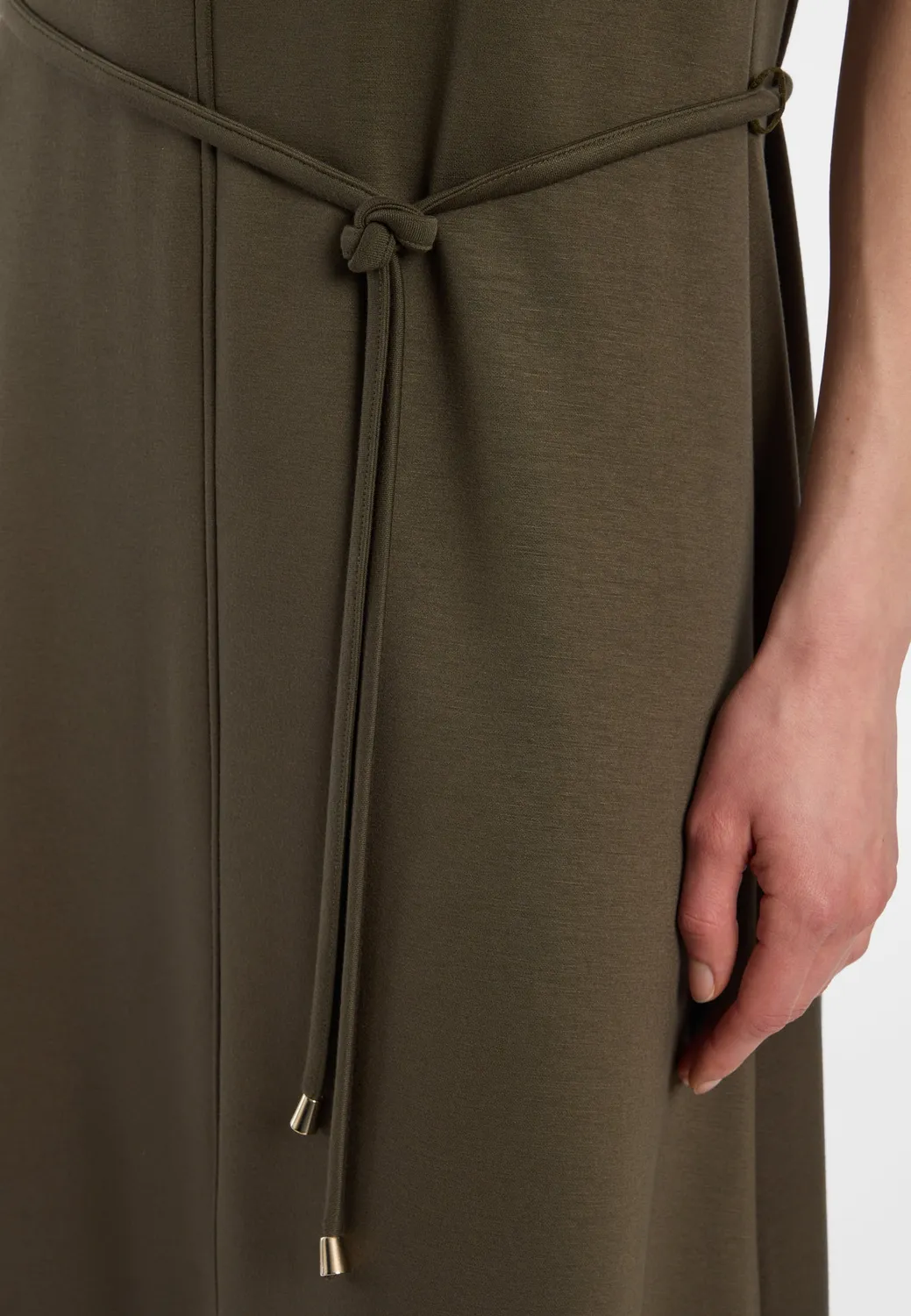Ana Alcazar Enaly abito midi jersey con cintura