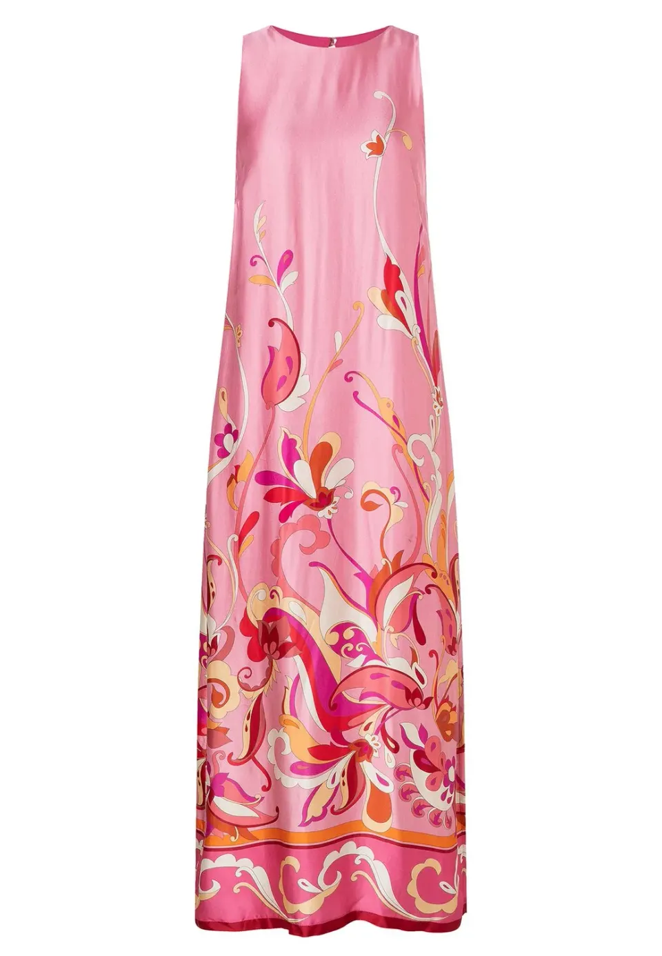 Ana Alcazar Zemia abito lungo rosa satin