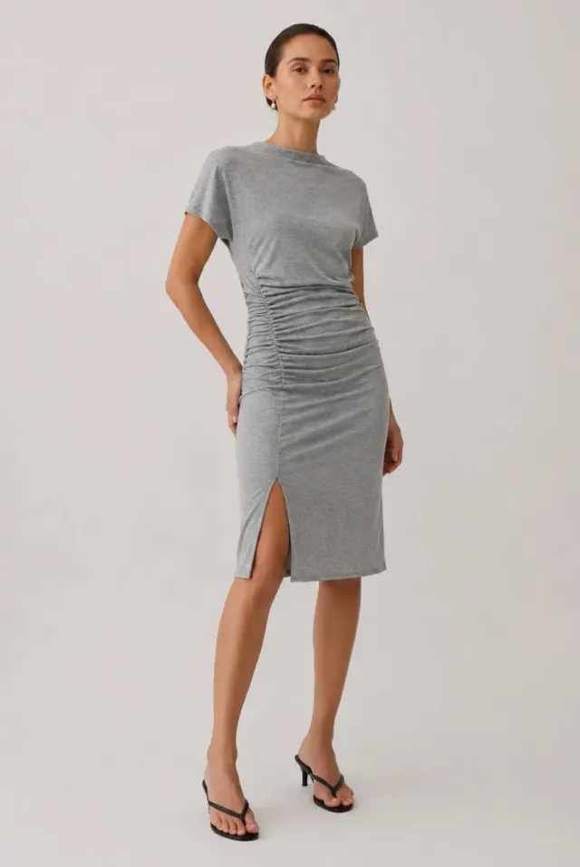 Honor Gold Kayden abito jersey grigio midi XS-XL