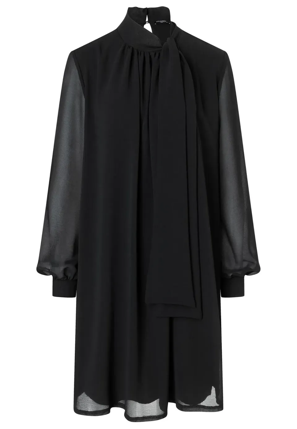 Ana Alcazar Tiwa abito chiffon nero corto da sera
