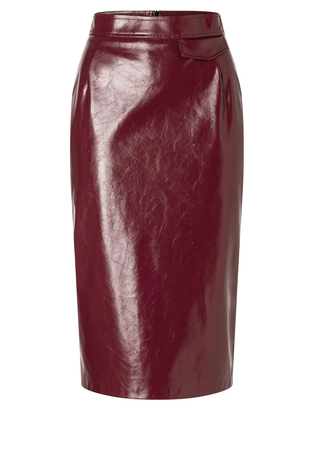 Ana Alcazar Acusi gonna tubino ecopelle bordeaux