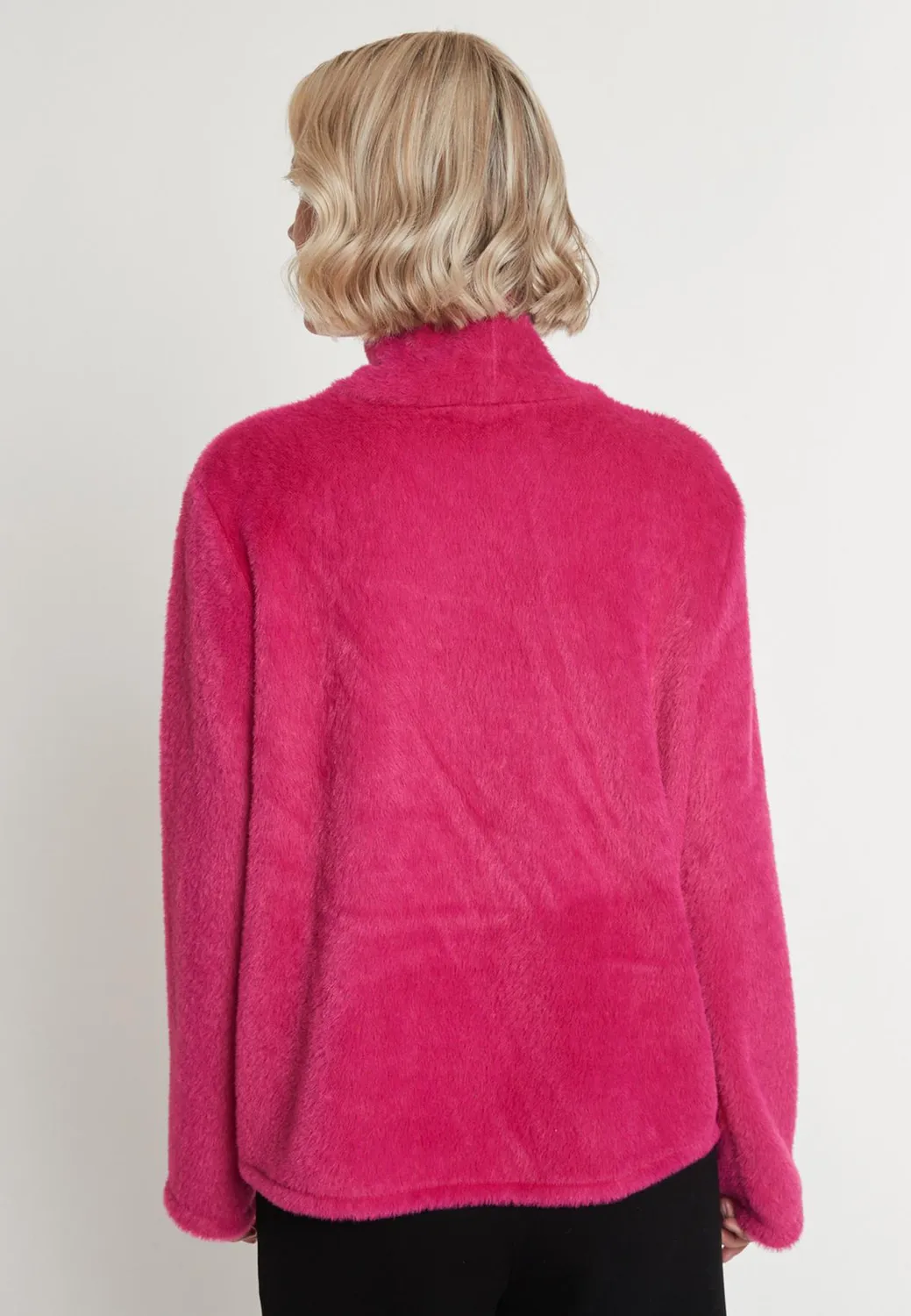 Ana Alcazar Mabely maglione rosa collo alto morbido