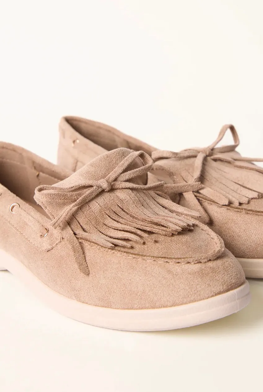 Blue Vanilla Tassel mocassini beige con nappa