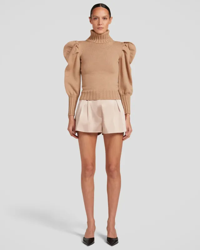 Violante Nessi Pasolini shorts raso cady beige