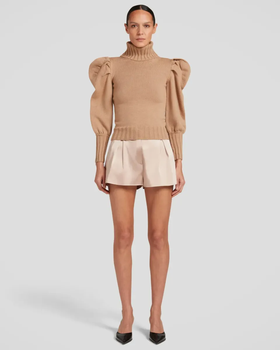 Violante Nessi Pasolini shorts raso cady beige