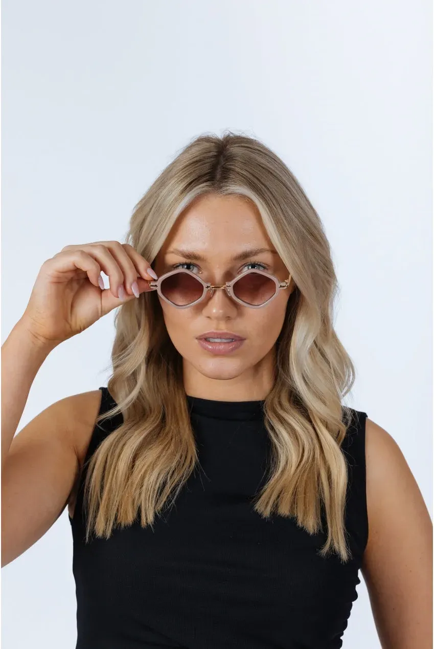 SVNX occhiali sole nude montatura oro UV400