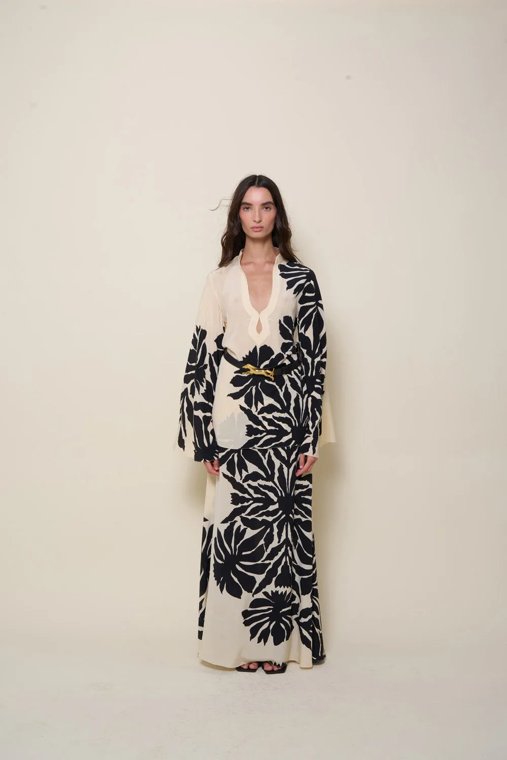 Johanna Ortiz Iconic Imagery cintura pelle nero oro