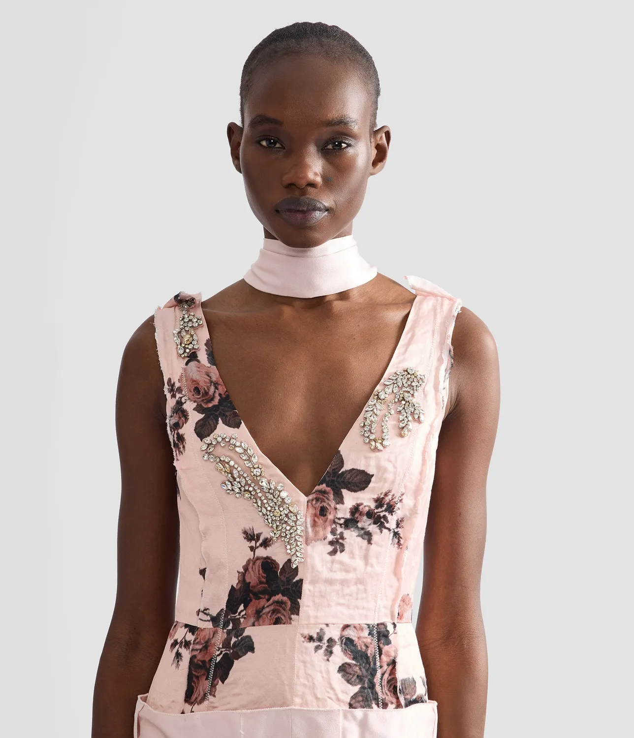 Erdem foulard raso cady lungo 3,5m avorio