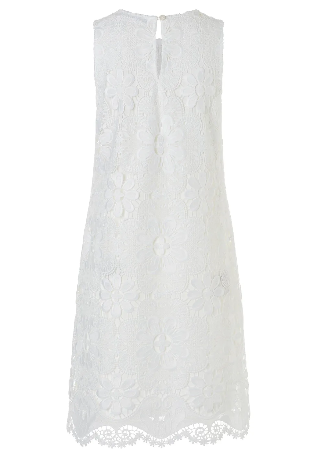 Ana Alcazar Daila abito pizzo bianco corto svasato