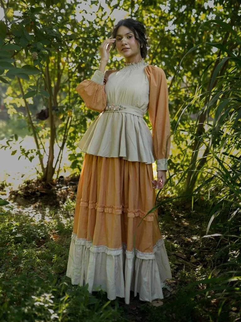 Our Dve Zuphlas abito maxi arancione cotone