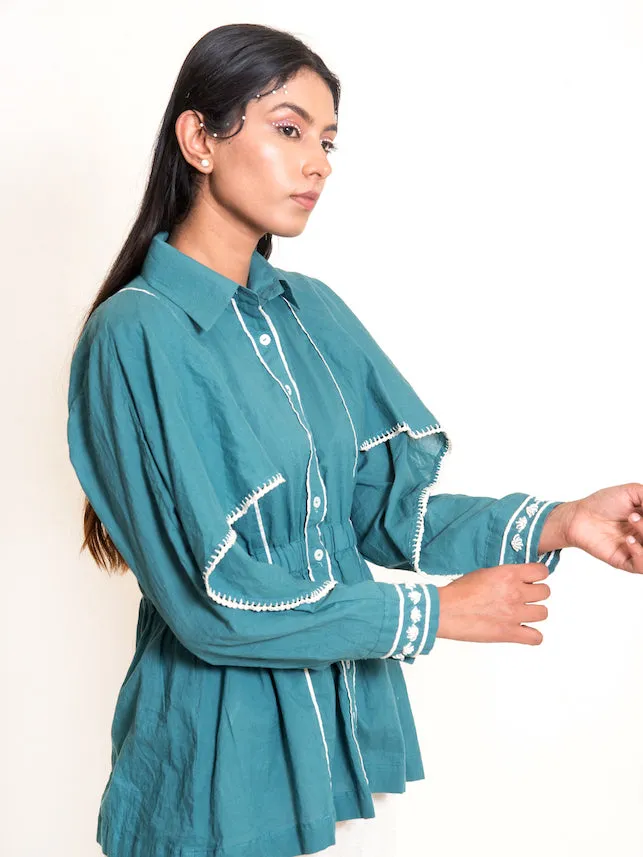 Our Dve Cordelia Cuttle coordinato cotone verde turchese