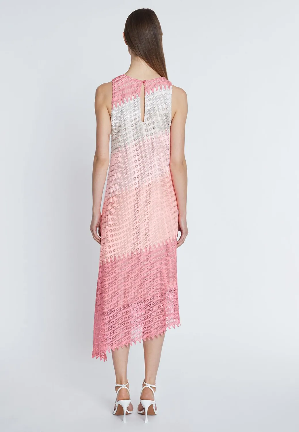 Ana Alcazar Ritea abito midi asimmetrico rosa