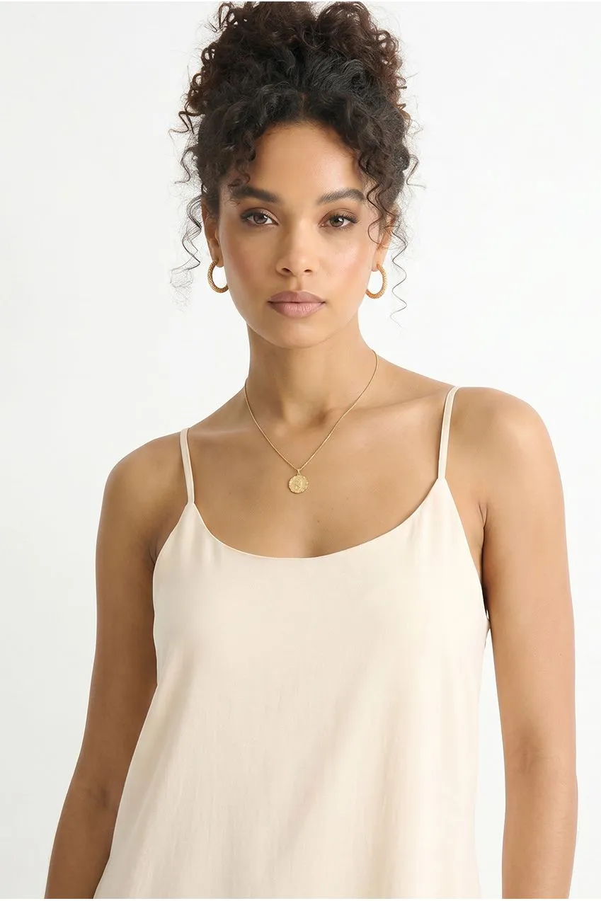 Gini London Airflow abito maxi beige M/L incrociato