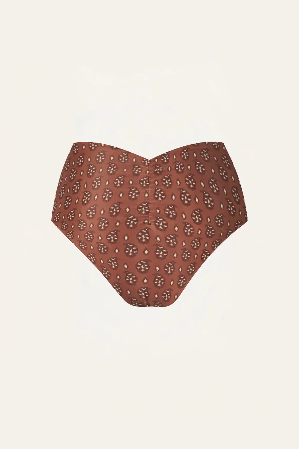 Johanna Ortiz Taita Bikini Bottom slip bikini marrone vita alta