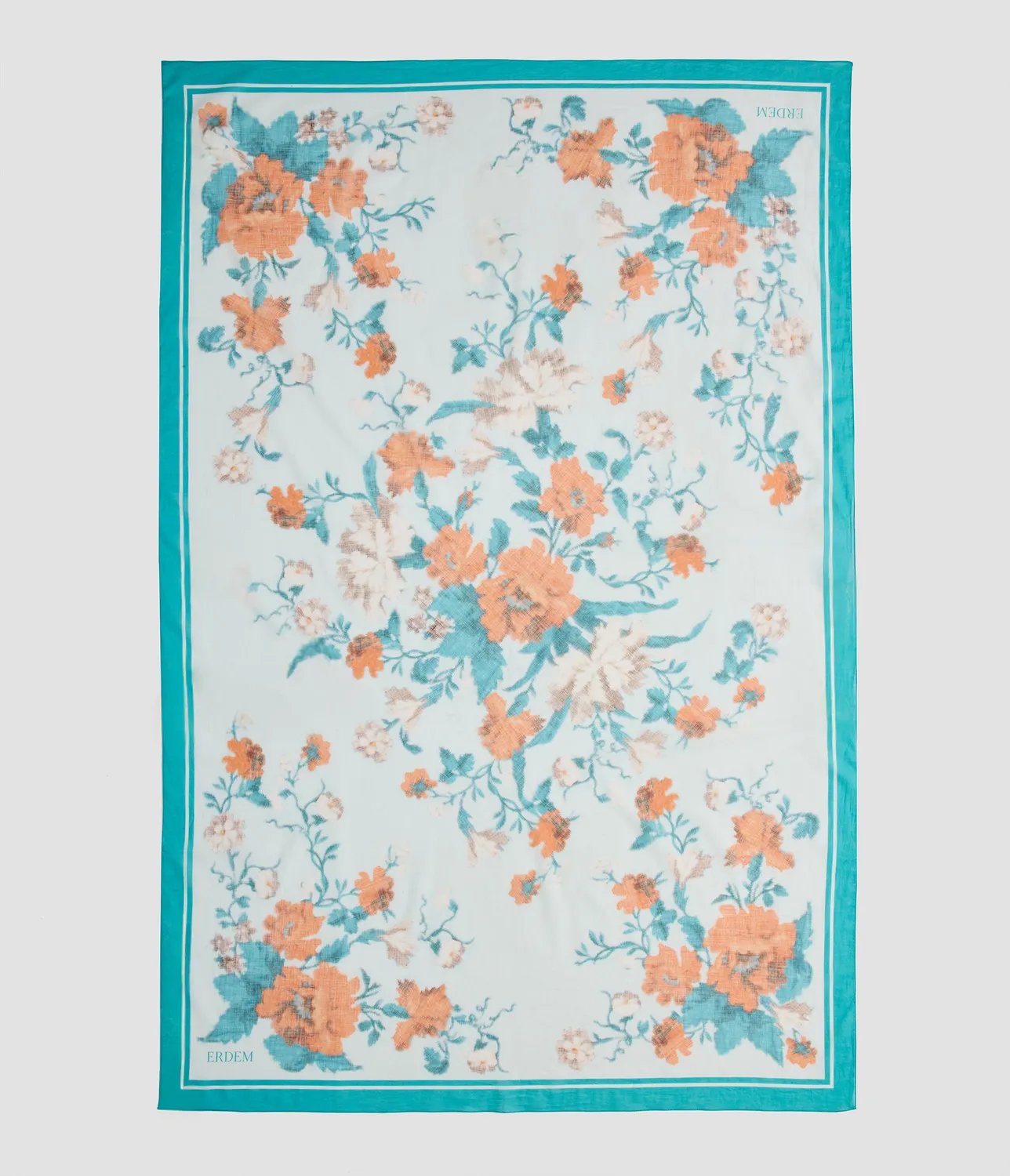 Erdem Floral pareo voile stampa papaveri blu