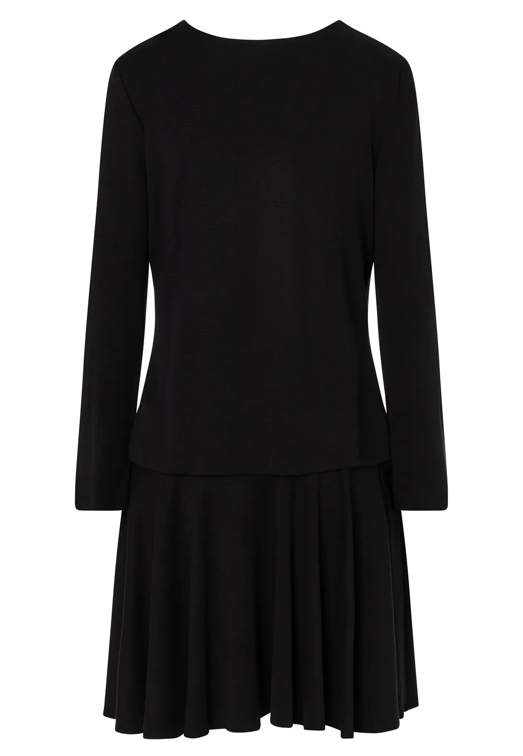 Ana Alcazar Engoly abito jersey nero svasato