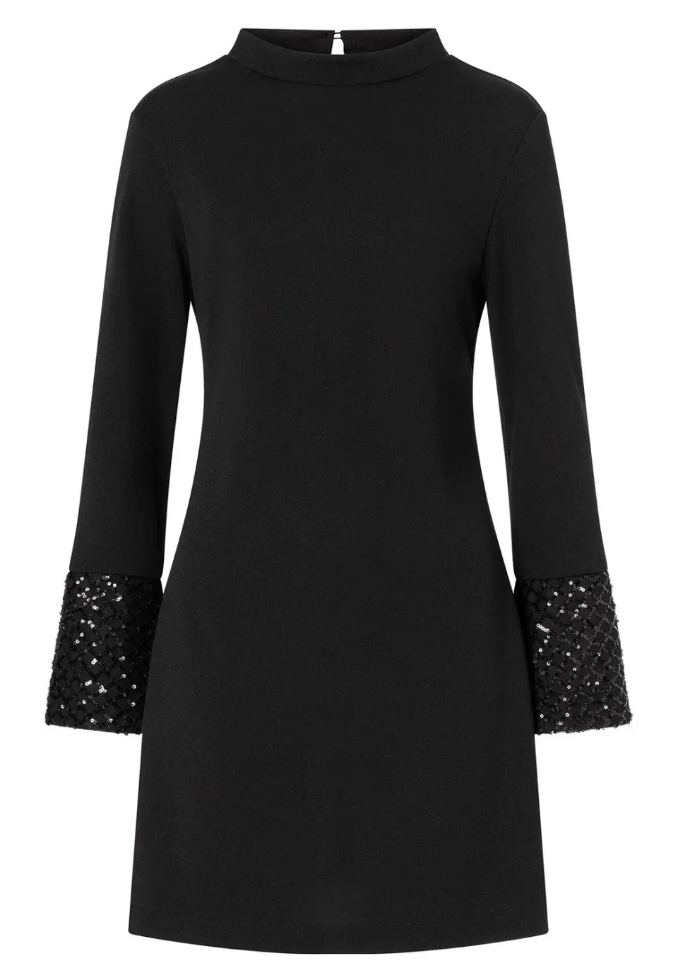 Ana Alcazar Odari abito mini nero paillettes
