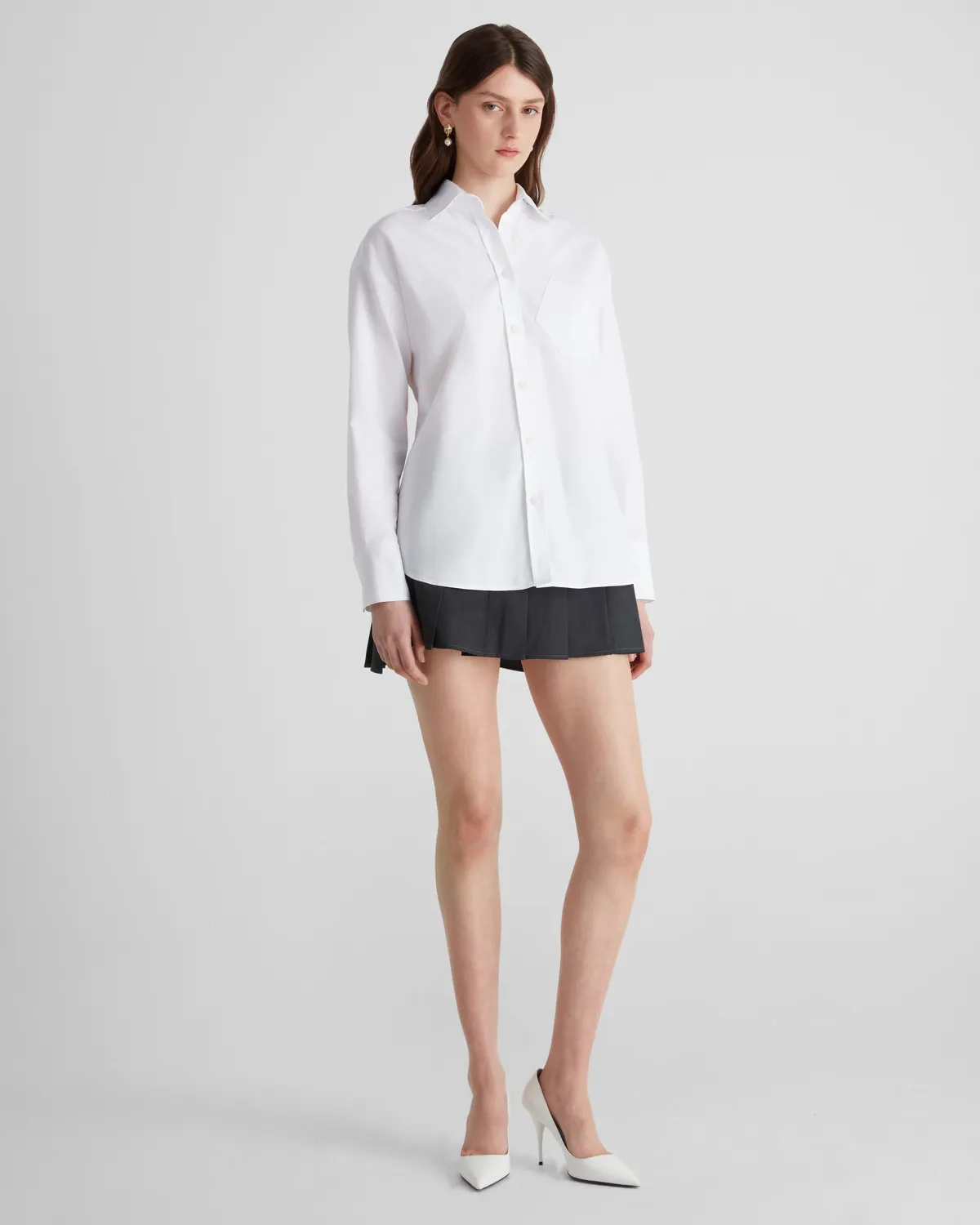 Violante Nessi Violi camicia bianca cotone oxford