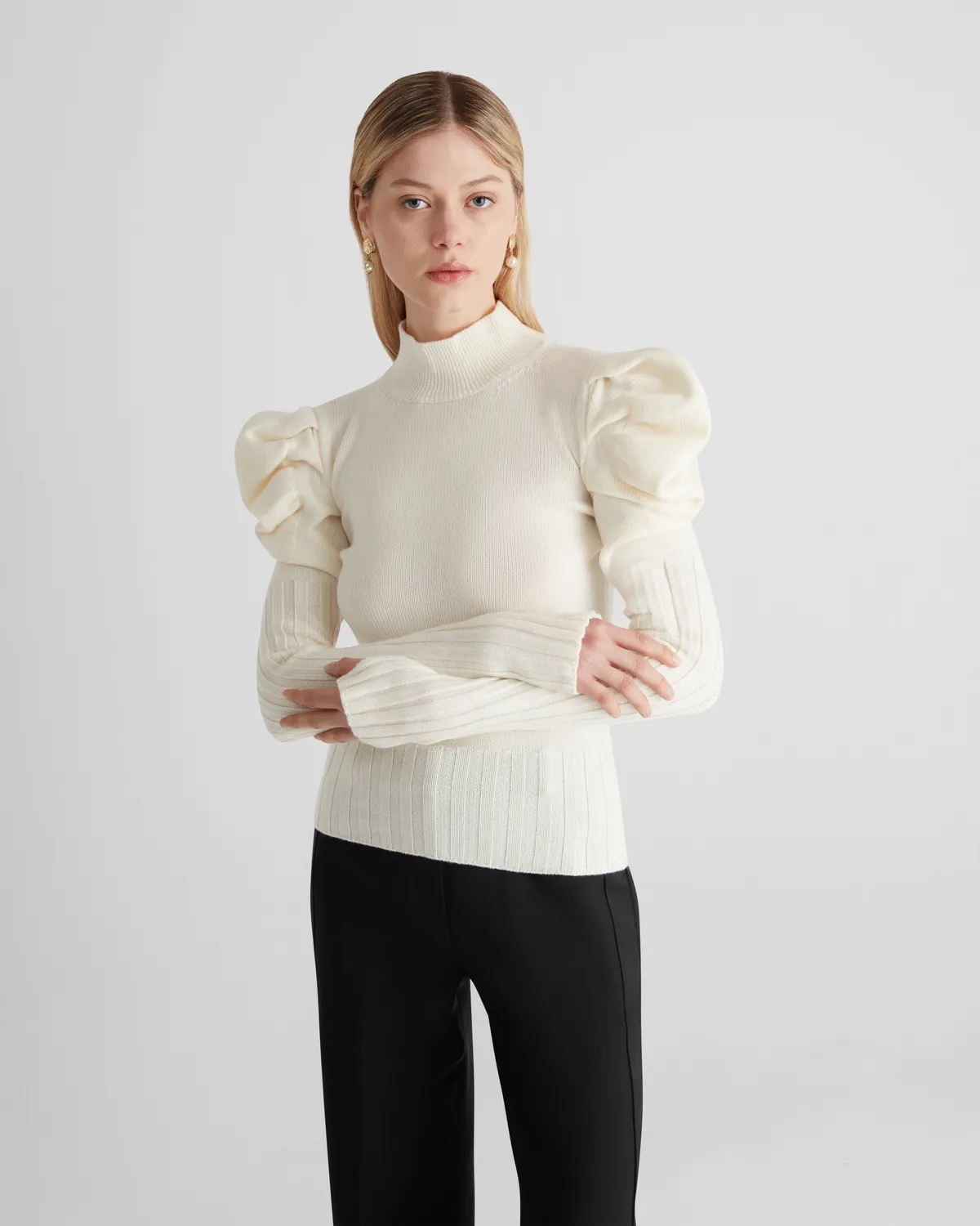 Violante Nessi Vittorio maglione avorio lana merino
