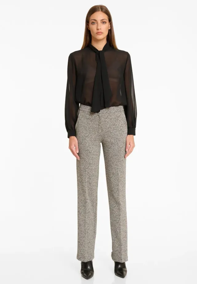 Ana Alcazar Alena pantaloni tweed grigi ufficio