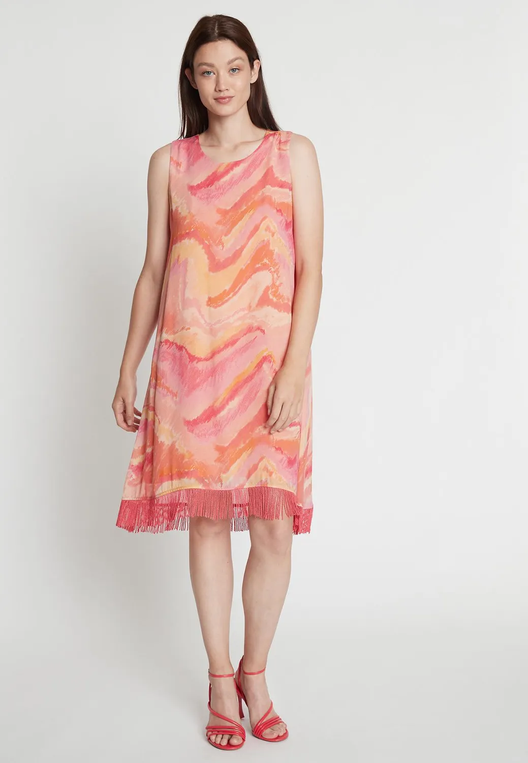 Ana Alcazar Refoni abito corto chiffon frange