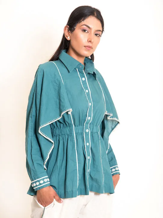 Our Dve Cordelia Cuttle coordinato cotone verde turchese