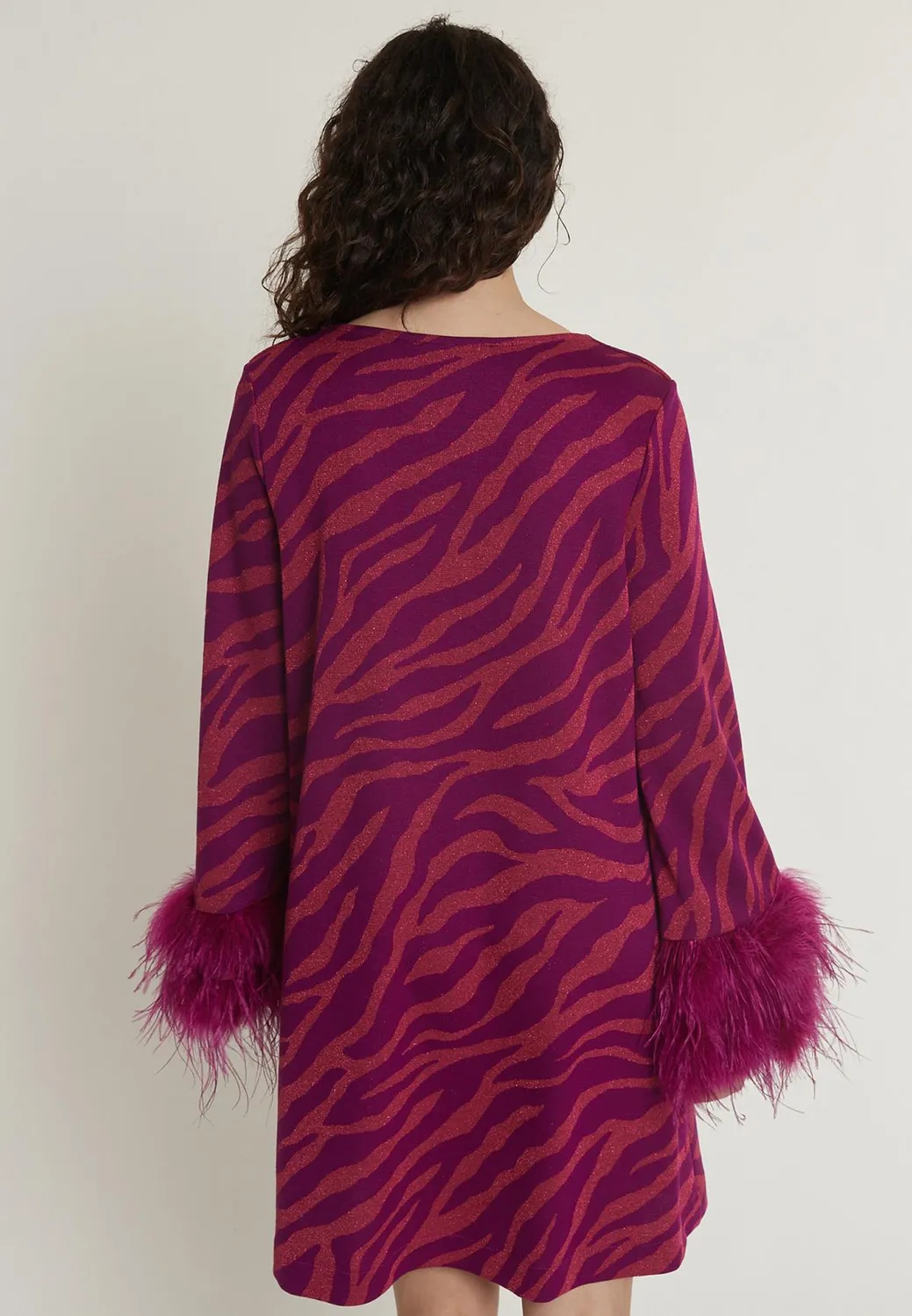 Ana Alcazar Otasa abito cocktail lurex rosa