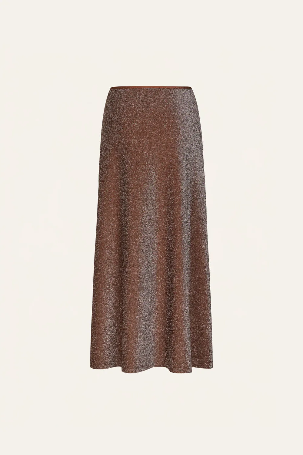Johanna Ortiz Nuevo Destino gonna midi marrone lycra