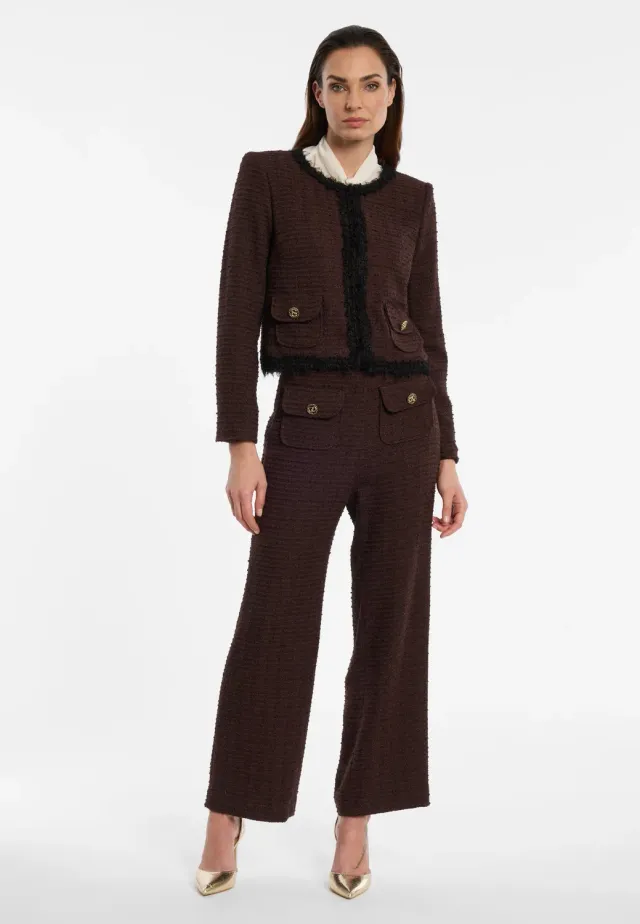 Ana Alcazar Enanoris giacca boucle marrone corta