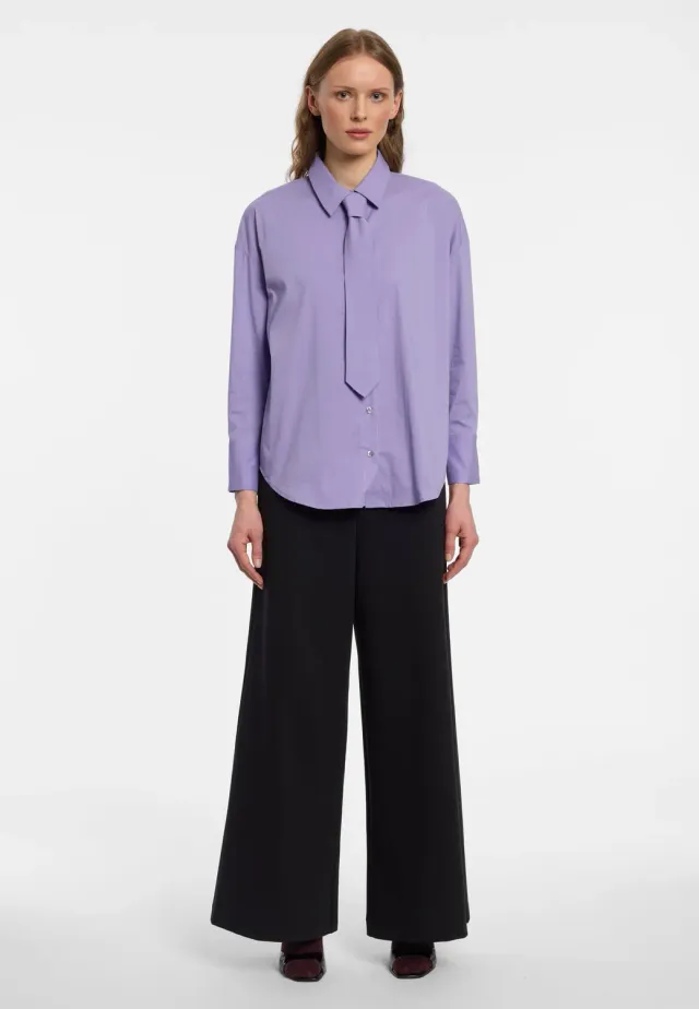 Ana Alcazar Engilia camicia con fiocco lilla