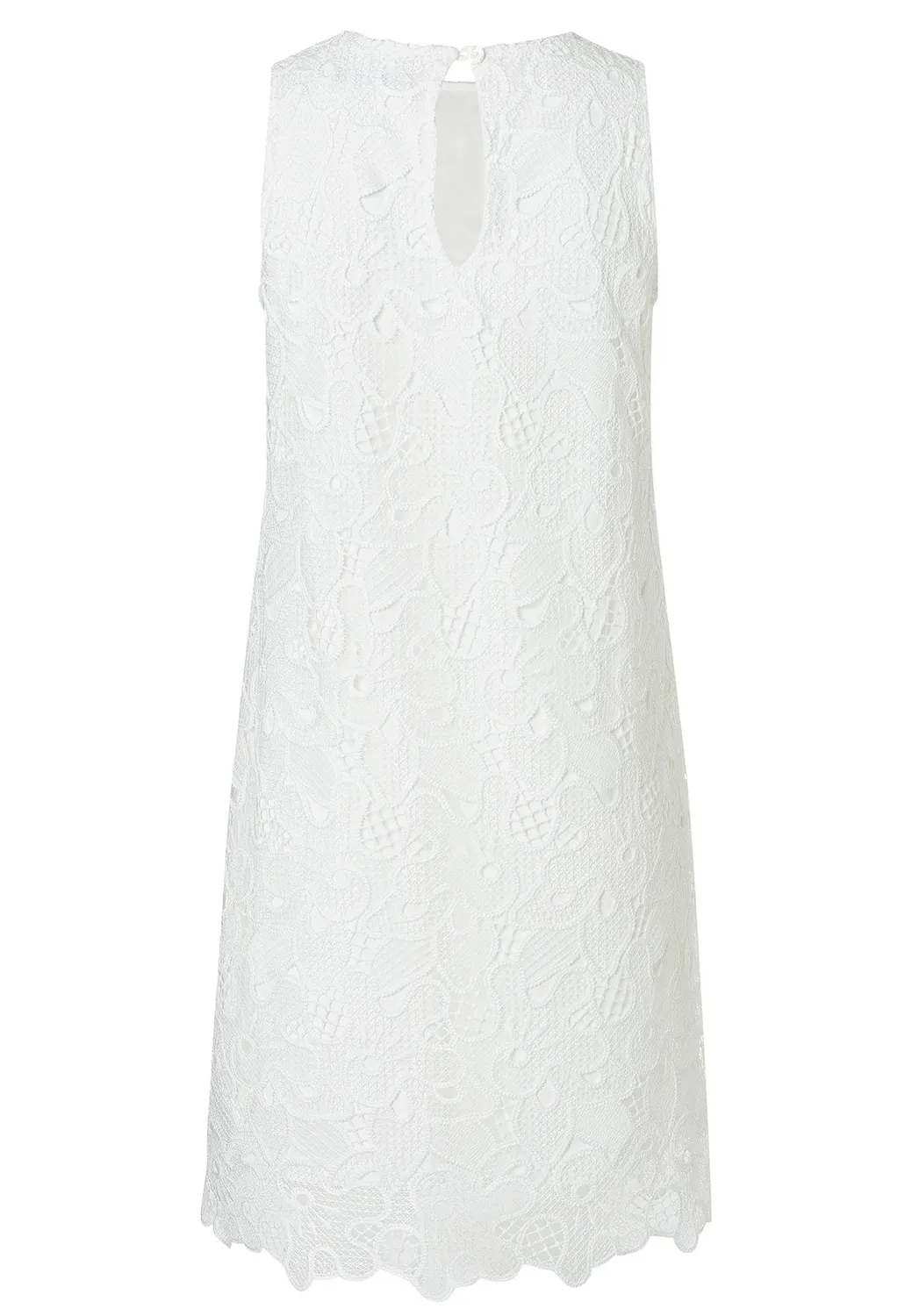 Ana Alcazar Zafira abito pizzo bianco svasato