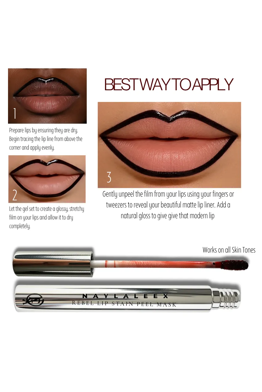 Naylaleex Rebel N05 tinta labbra peel off nude bright red