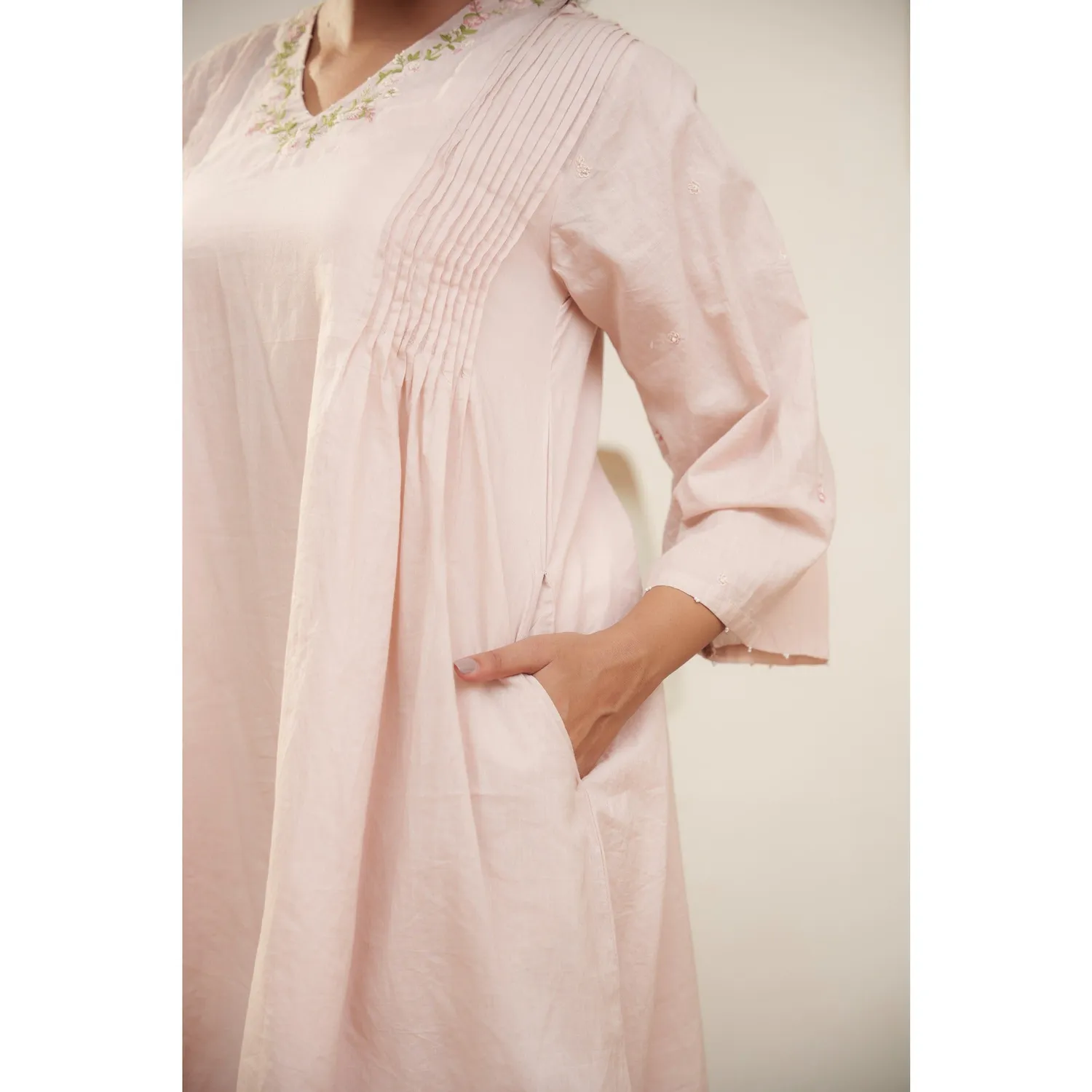 Our Dve Capsule 9 top rosa cotone manica lunga