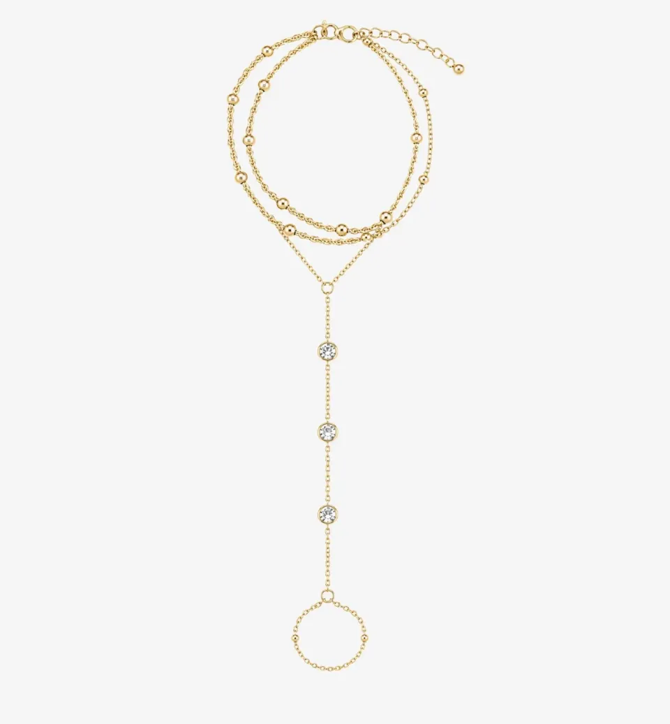 Uchi & Soto Enso Bracciale Baciamano Oro Pietre
