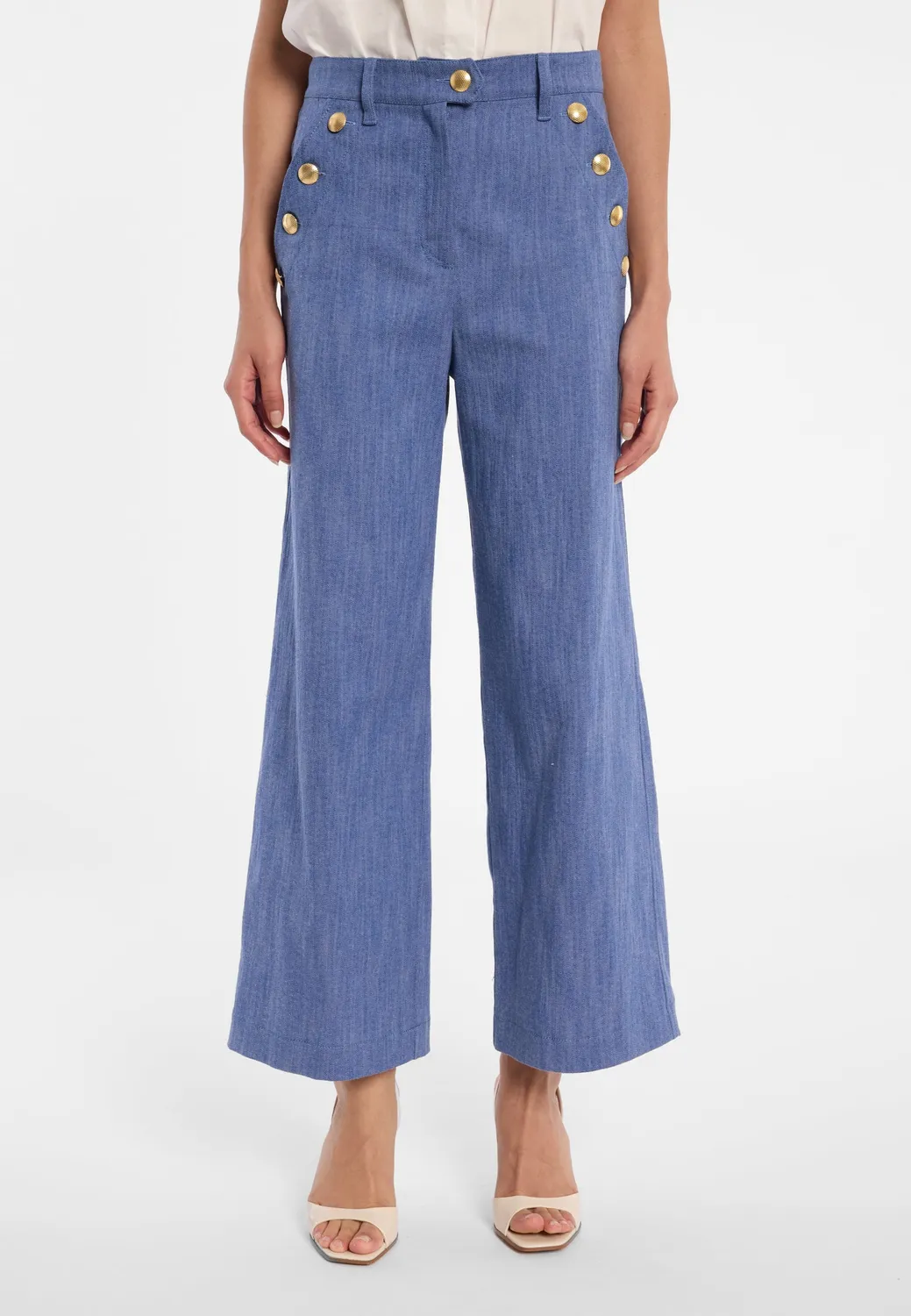 Ana Alcazar Dizli pantaloni cropped denim vita alta