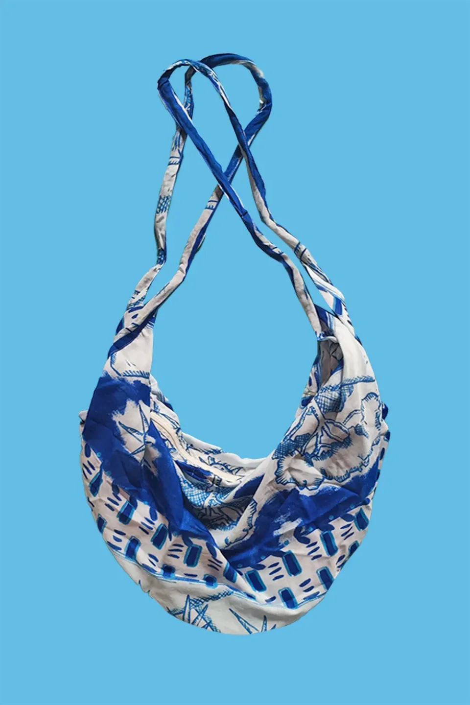 Antica Sartoria DV1905 sacca a spalla blu cotone Napoli