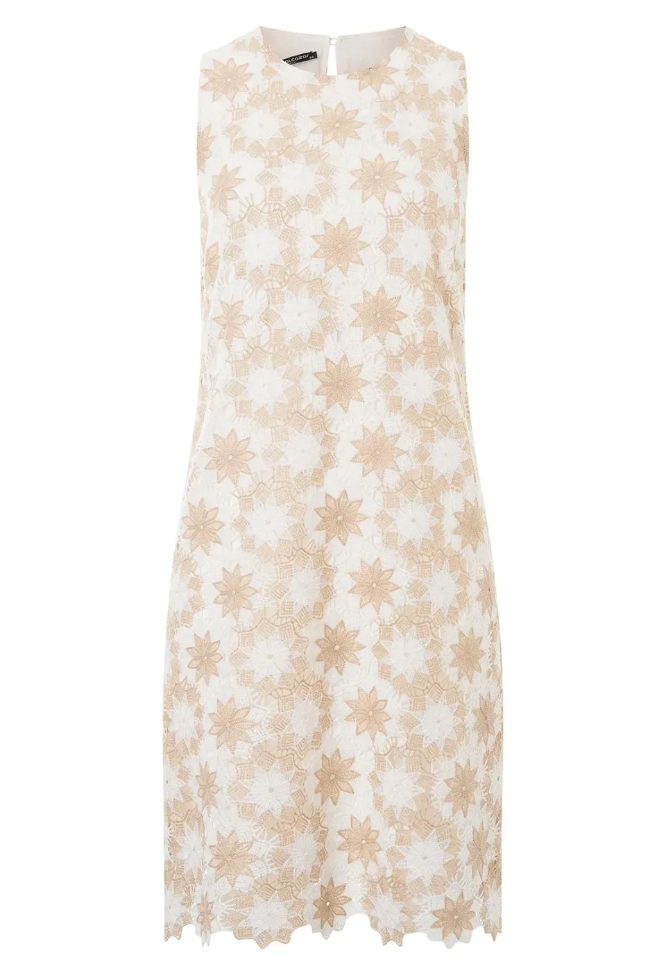 Ana Alcazar Pada abito in pizzo beige corto
