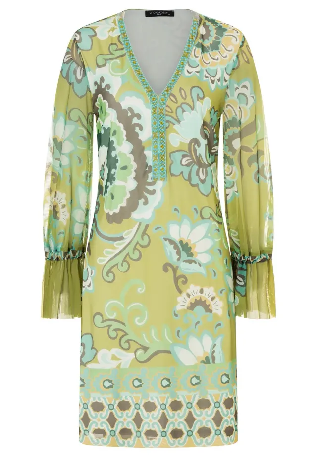 Ana Alcazar Longsleeve Dress Weola vestito tunica verde