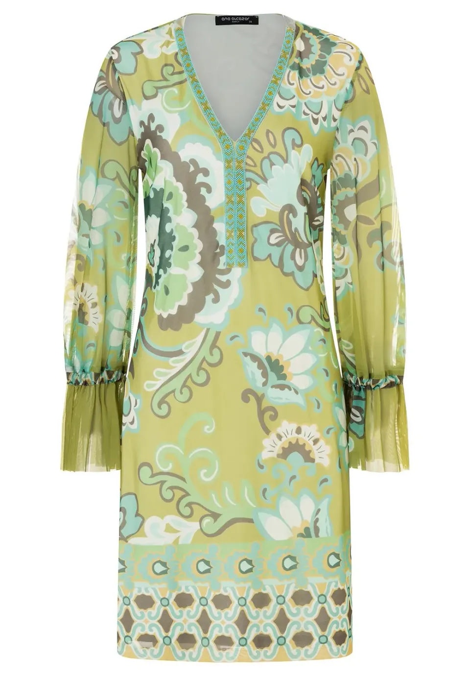 Ana Alcazar Longsleeve Dress Weola vestito tunica verde