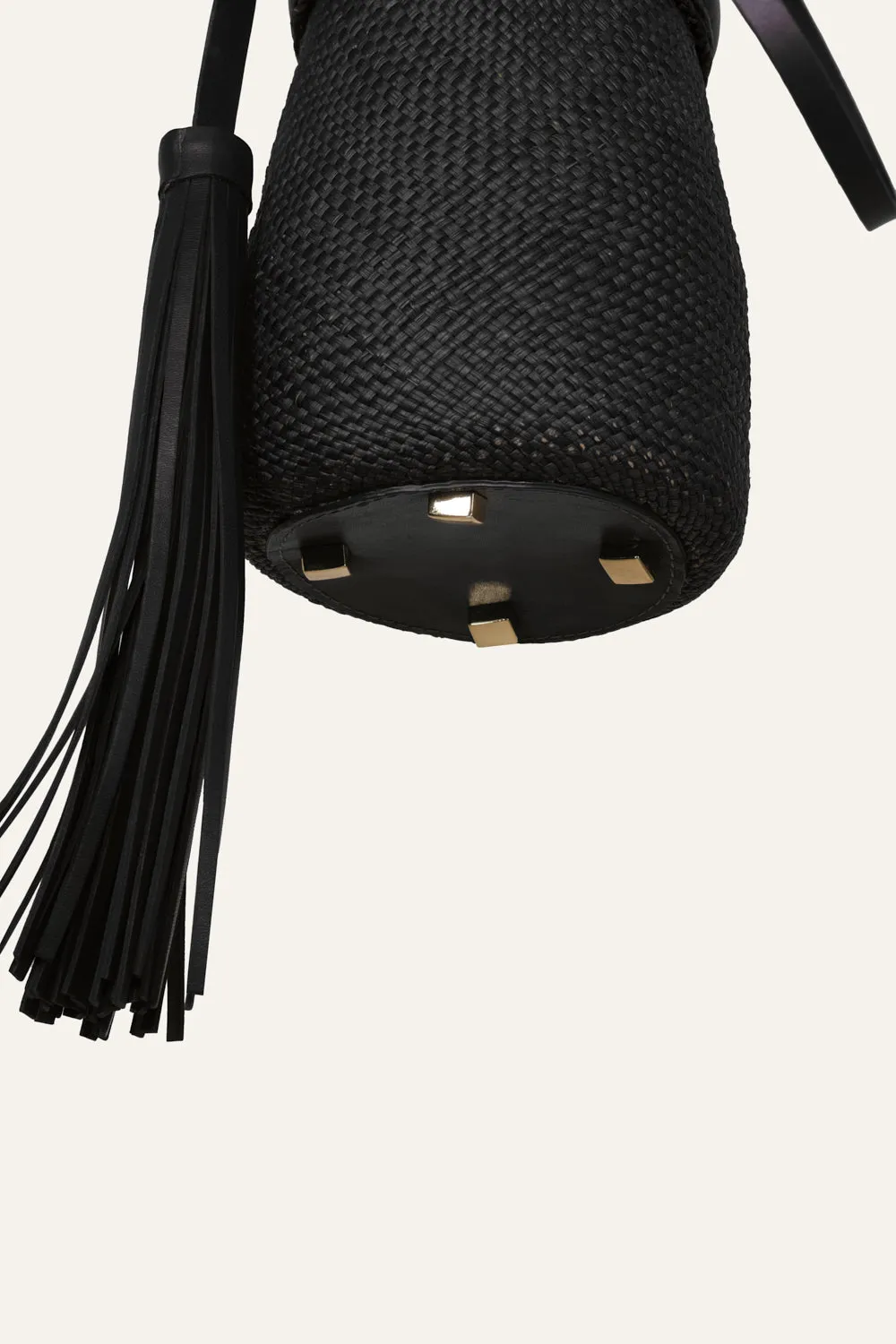 Johanna Ortiz The Provider Mochila borsa paglia nera tracolla