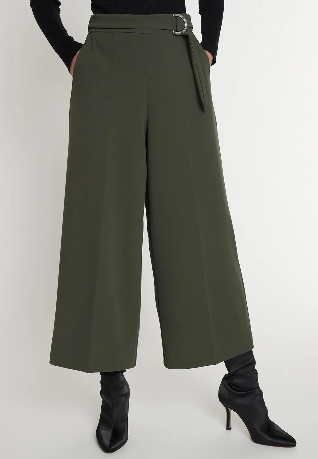 Ana Alcazar Mefily culotte kaki tasche laterali