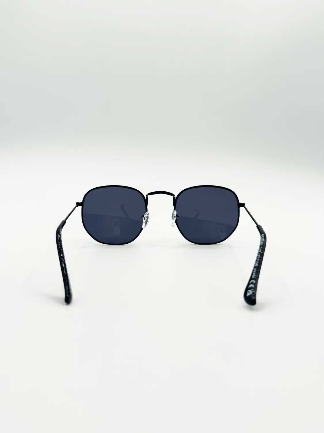 SVNX Hexagon Aviator Occhiali da sole neri esagonali