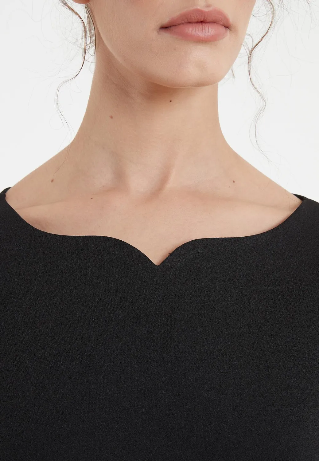 Ana Alcazar Tadora abito tunica nero paillettes