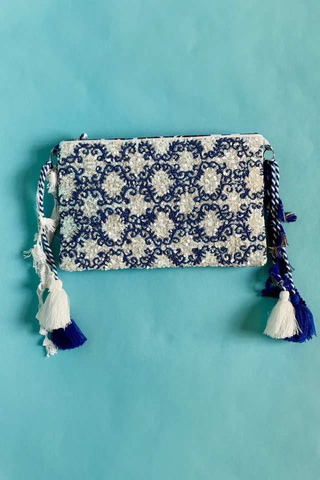 Antica Sartoria Everywhere DV1721 pochette blu maioliche cotone