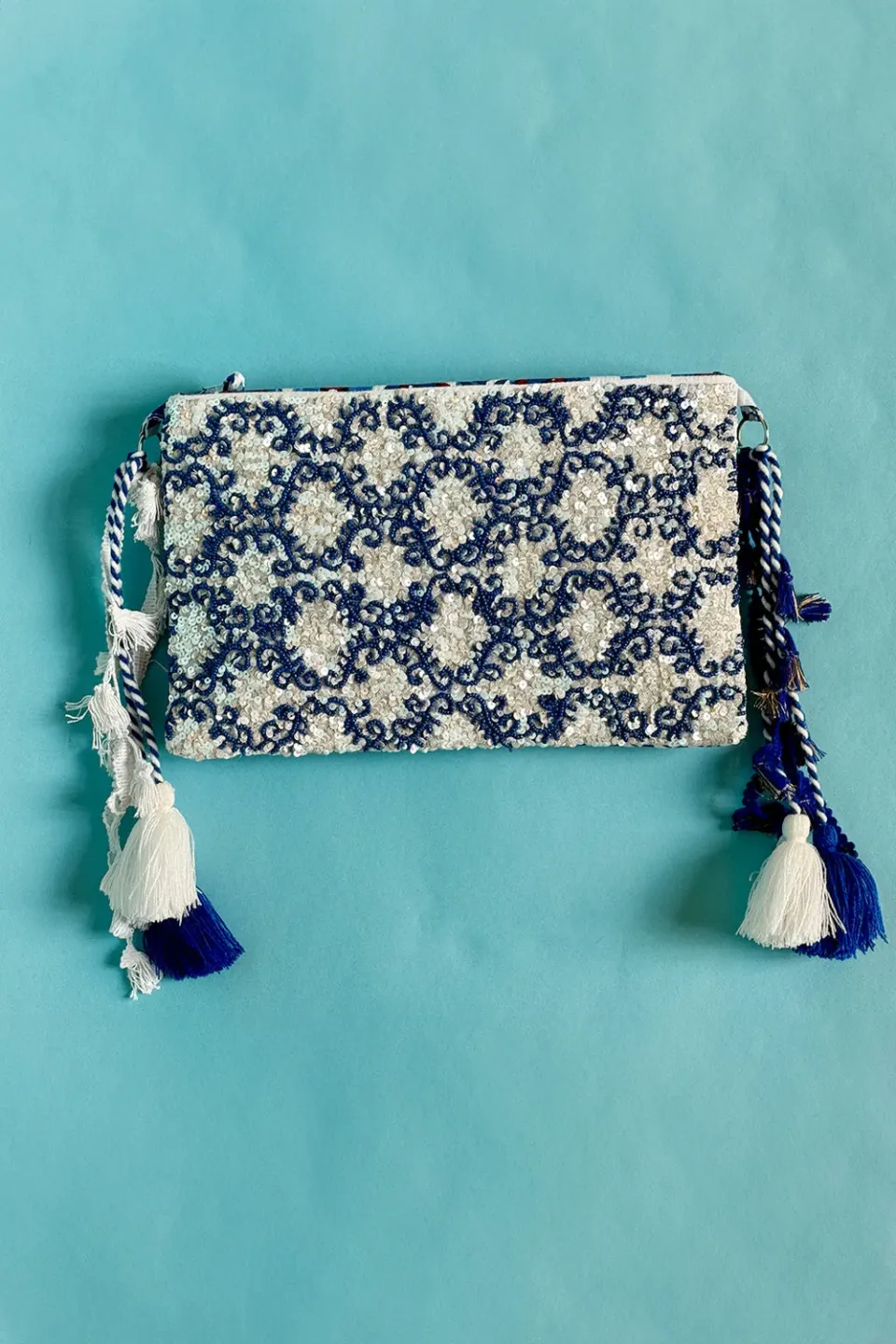 Antica Sartoria Everywhere DV1721 pochette blu maioliche cotone
