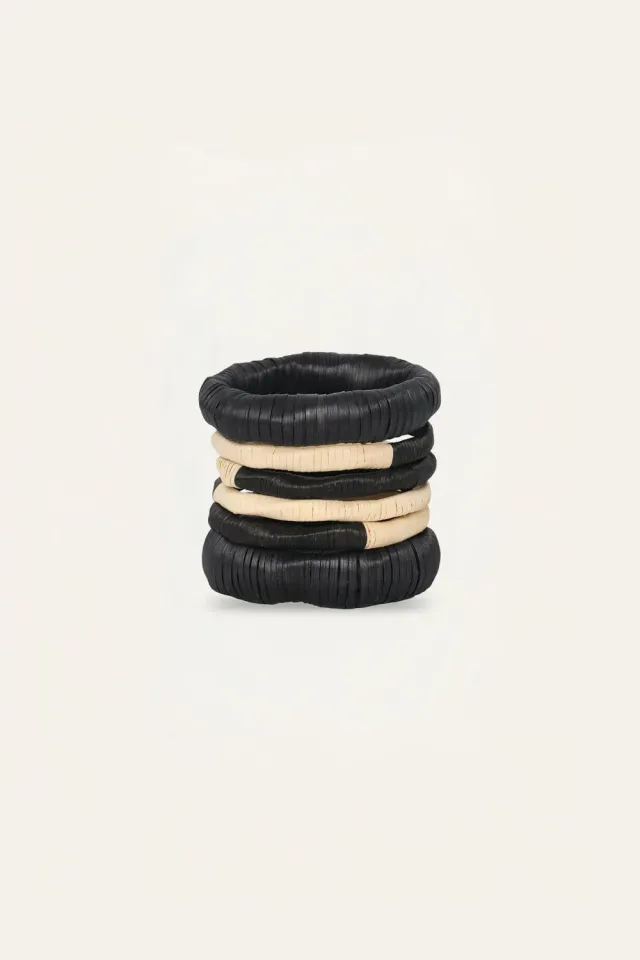 Johanna Ortiz Free Galloper bangles bejuco nero ecrù