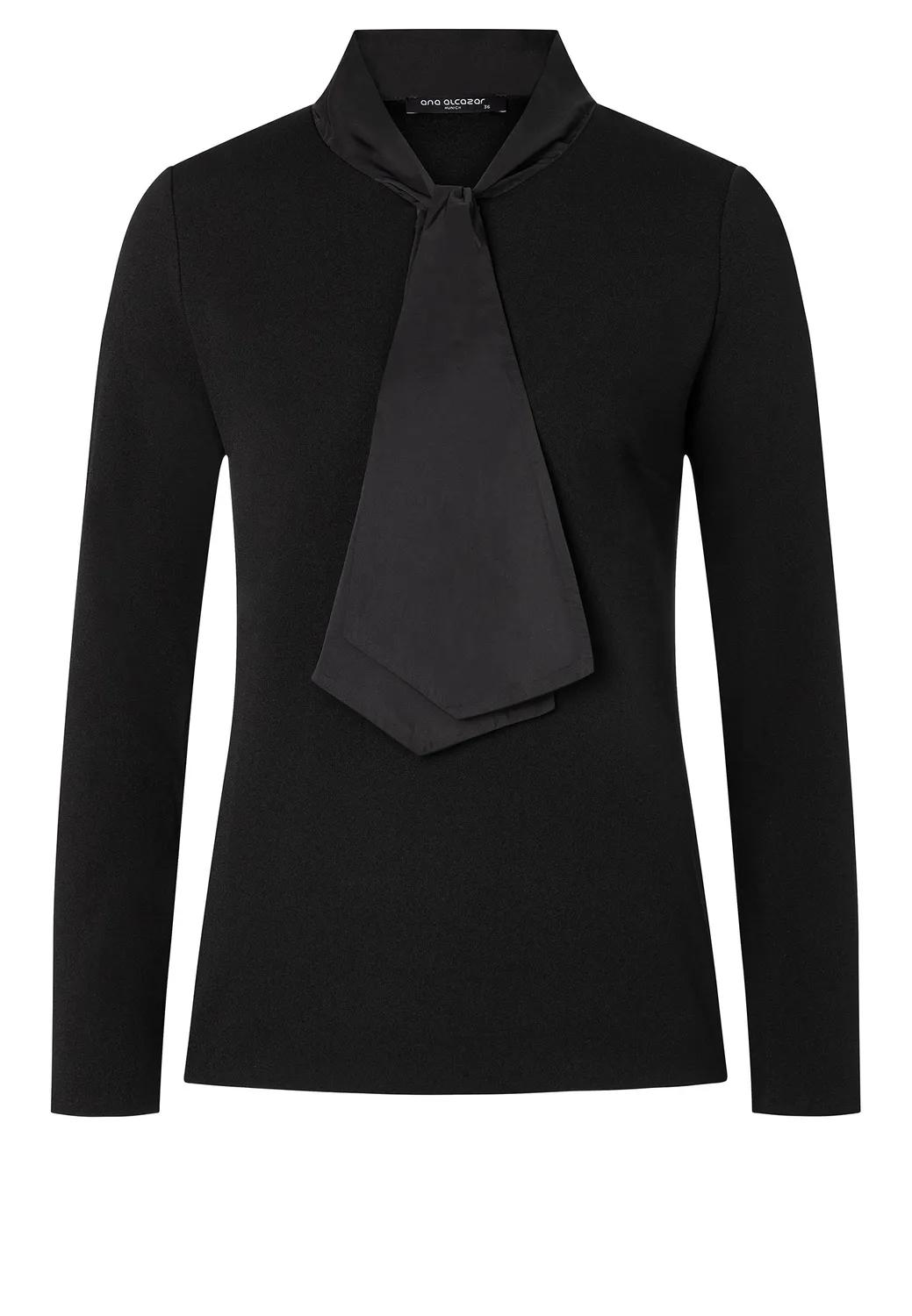 Ana Alcazar Ebany top fiocco organza nero